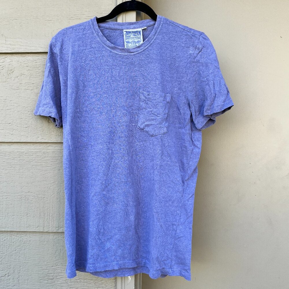 JUNGMAVEN Lilac Boulder Tee 100% Hemp Fibers - SMALL US 4/6/8 VGUC with POCKET !
